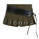 Litlookz Studio Grunge Belted Extra Mini Skirt, view 6