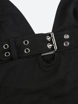 Litlookz Studio Grunge Belted Halter Neck Top, view 5