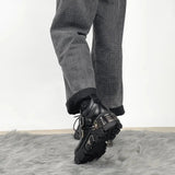 Litlookz Studio Grunge Belted Lace Up Platform Boots, view 3