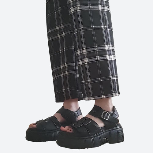 Litlookz Studio Grunge Belted Platform Sandals