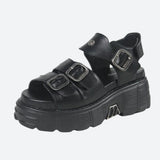 Litlookz Studio Grunge Belted Platform Sandals, view 4