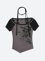 Litlookz Studio Grunge Boat Neck Tee, view 4