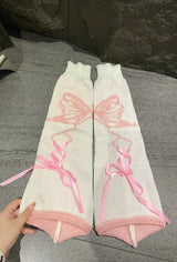 Litlookz Studio Grunge Butterfly Lace Up Leg Warmers, view 6