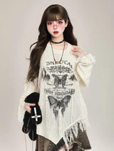 Litlookz Studio Grunge Butterfly Sweater, view 2