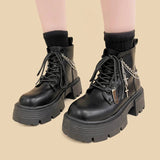 Litlookz Studio Grunge Chain with Cross Combat Boots, view 2