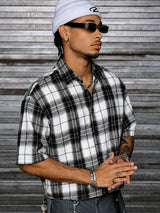 Litlookz Studio Grunge Checkered Shirt, view 2