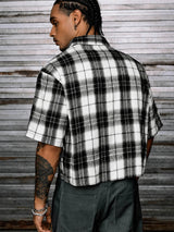 Litlookz Studio Grunge Checkered Shirt, view 3