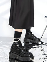 Litlookz Studio Grunge Chunky Metal Detailed Platform Boots, view 2