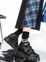Litlookz Studio Grunge Chunky Metal Detailed Platform Boots, view 4