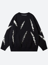 Litlookz Studio Grunge Claw Distressed Knitted Sweater, view 2
