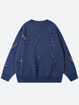 Litlookz Studio Grunge Claw Distressed Knitted Sweater, view 3