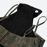 Litlookz Studio Grunge Crop Halter Top, view 5