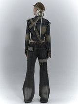 Litlookz Studio Grunge Cross Patch Jeans, view 2
