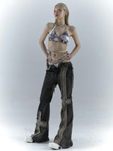 Litlookz Studio Grunge Cross Patch Jeans, view 3