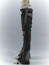 Litlookz Studio Grunge Cross Patch Jeans, view 4