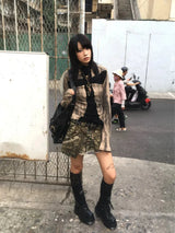 Litlookz Studio Grunge Cross Path Ribbed Top, view 4