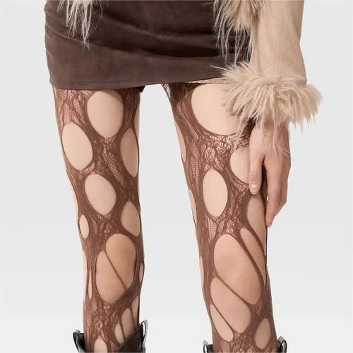 Litlookz Studio Grunge Cut-Out Tights