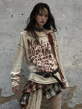 Litlookz Studio Grunge Cut Out Top, view 2