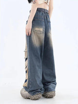 Litlookz Studio Grunge Dark Wash Distressed Jeans, view 6