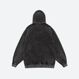 Litlookz Studio Grunge Dark Washed Embroidered Hoodie, view 2