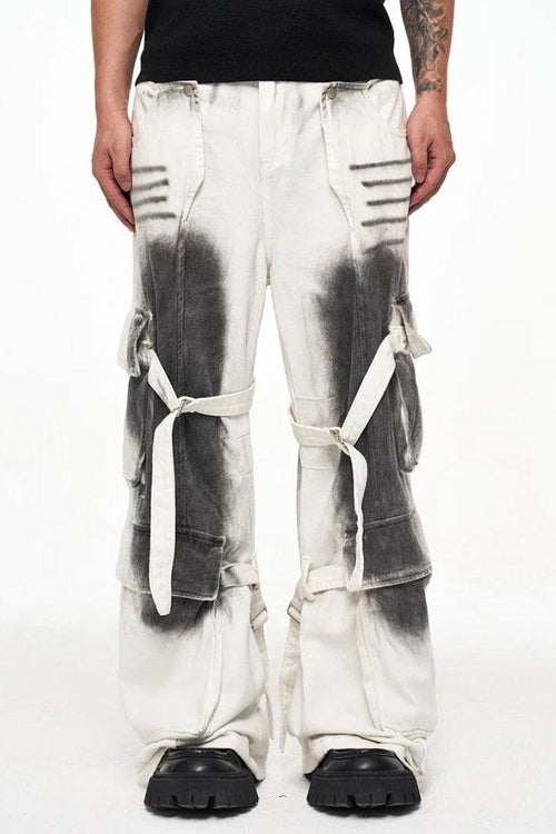 Litlookz Studio Grunge Dirty Effect Cargo Pants