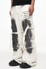 Litlookz Studio Grunge Dirty Effect Cargo Pants, view 2