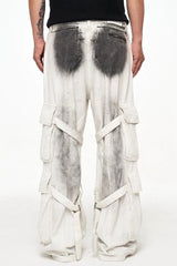 Litlookz Studio Grunge Dirty Effect Cargo Pants, view 3