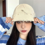 Litlookz Studio Grunge Distressed Beanie, view 3