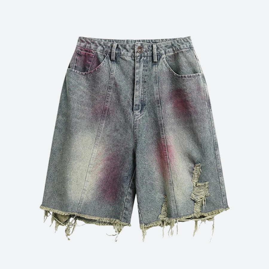 Litlookz Studio Grunge Distressed Denim Shorts