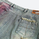 Litlookz Studio Grunge Distressed Denim Shorts, view 3