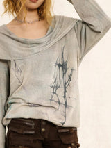 Litlookz Studio Grunge Distressed Hooded Top, view 5