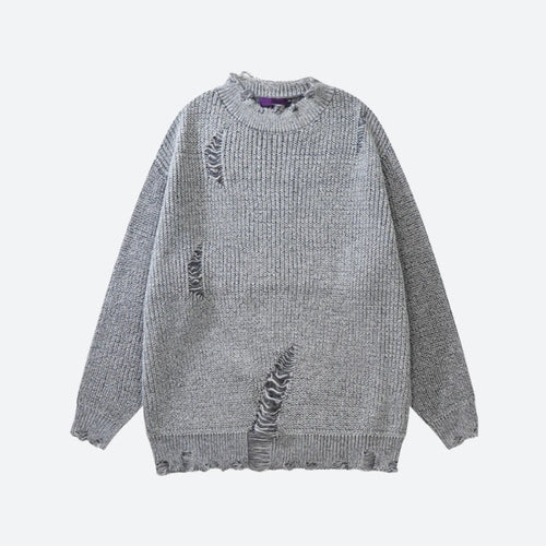 Litlookz Studio Grunge Distressed Knitted Sweater