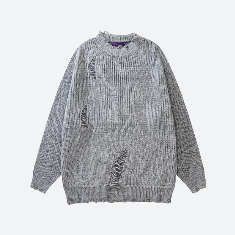 Litlookz Studio Grunge Distressed Knitted Sweater