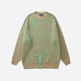 Litlookz Studio Grunge Distressed Knitted Sweater, view 3