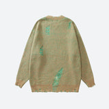 Litlookz Studio Grunge Distressed Knitted Sweater, view 4