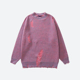 Litlookz Studio Grunge Distressed Knitted Sweater, view 5