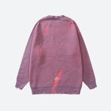 Litlookz Studio Grunge Distressed Knitted Sweater, view 6