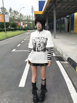 Litlookz Studio Grunge Don't Smoke Layered Top, view 4