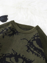 Litlookz Studio Grunge Eye Pattern Sweater, view 2