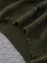 Litlookz Studio Grunge Eye Pattern Sweater, view 3