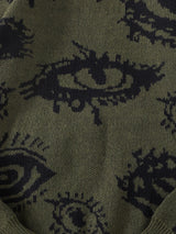 Litlookz Studio Grunge Eye Pattern Sweater, view 6