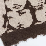 Litlookz Studio Grunge Face Pullover Sweater, view 6