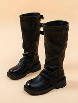 Litlookz Studio Grunge Faux Leather Belted Boots, view 6