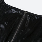 Litlookz Studio Grunge Faux Leather Crop Corset Top, view 5