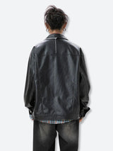 Litlookz Studio Grunge Faux Leather Jacket, view 3