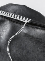 Litlookz Studio Grunge Faux Leather Jacket, view 6