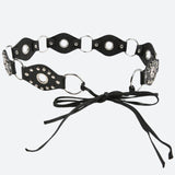 Litlookz Studio Grunge Faux Leather Lace Up Belt, view 2