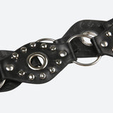 Litlookz Studio Grunge Faux Leather Lace Up Belt, view 3