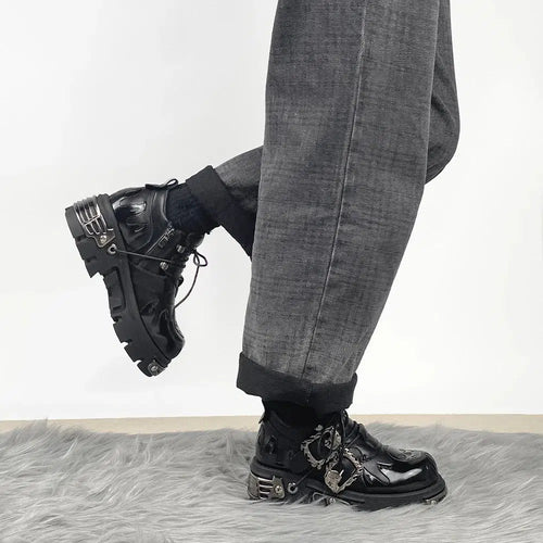 Litlookz Studio Grunge Fire Chunky Platform Shoes