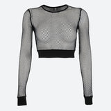 Litlookz Studio Grunge Fishnet Crop Top, view 4